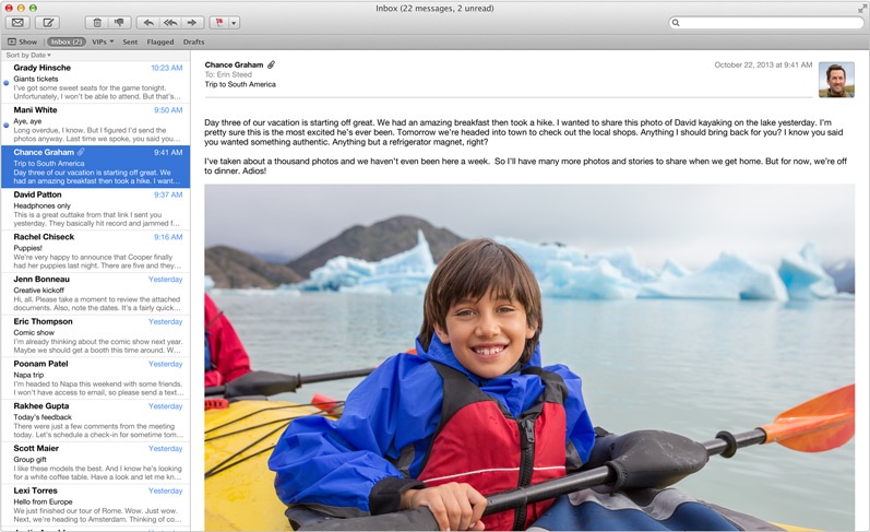 mavericks mail