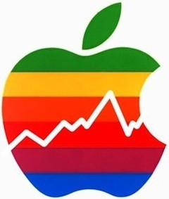 apple-rainbow-logo-with-stock-chart
