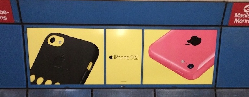 iphone 5c advertising billboard