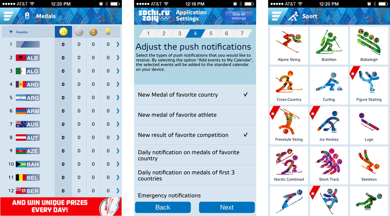 sochi medal alert screens iphone2