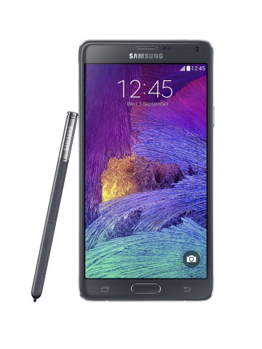 Samsung Galaxy Note 4 Charcoal-Black Front-Pen 02-375x500