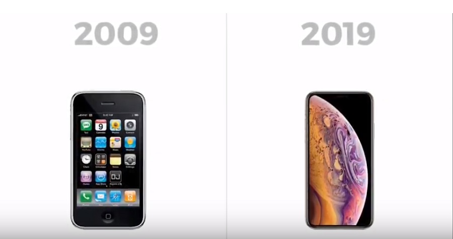 iphone 2009-ben és 2019-ben