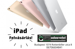 iPad készülékek felvásárlása Budapesten! Termékét megvásároljuk a lehető legmagasabb áron még a mai nap során!