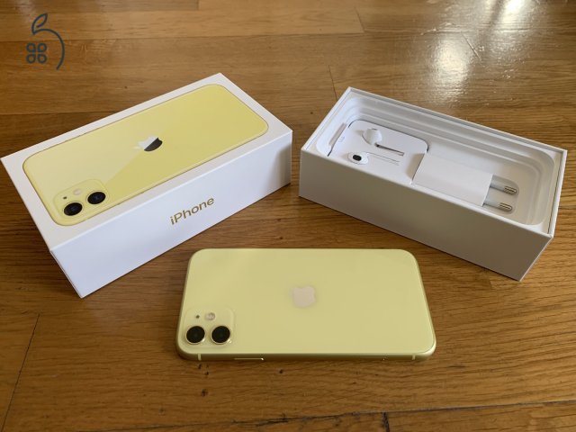 Független, garanciális, 2 hónapot használt, sárga iPhone 11 eladó