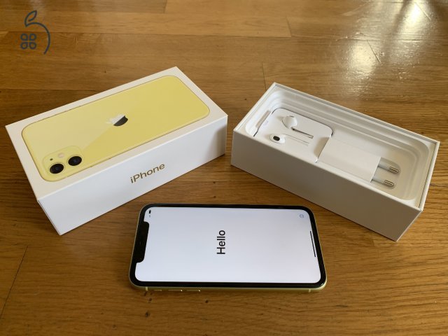 Független, garanciális, 2 hónapot használt, sárga iPhone 11 eladó