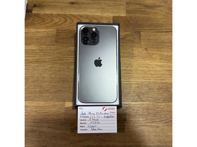 137. Apple iPhone 13 Pro Max - 128 GB - Grafit - Kártyafüggetlen - Újszerű