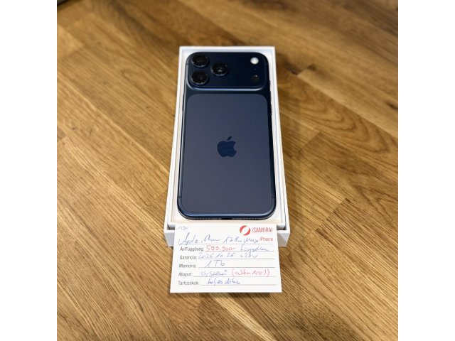 102. Apple iPhone 17 Pro Max - 1TB - Kék - Újszerű - 2028.10.26. Apple