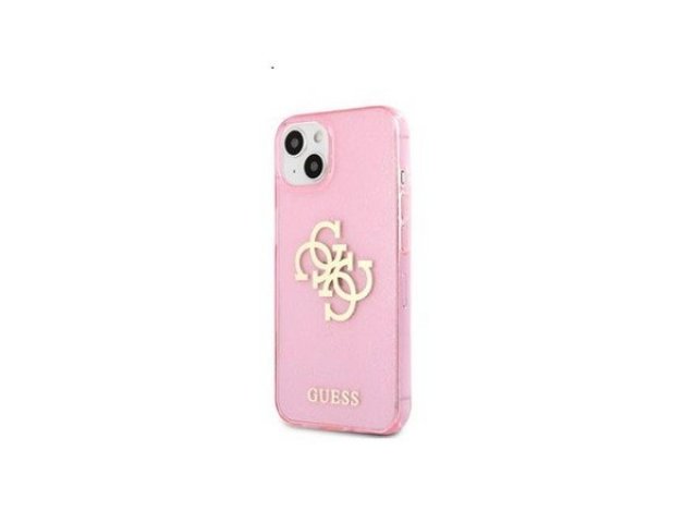 Guess TPU Big 4G Full Glitter Apple iPhone 13 mini hátlap tok, rózsaszín (GUHCP13SPCUGL4GPI)