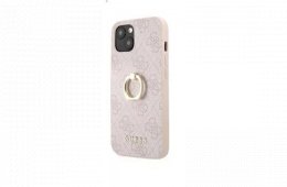 Guess PU 4G Ring Apple iPhone 13 mini hátlap tok, rózsaszín (GUHCP13S4GMRPI)