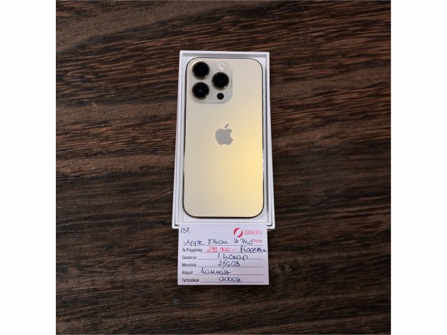 137. Apple iPhone 14 Pro - 256 GB - Gold - Független