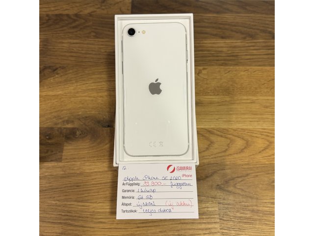 12. Apple iPhone SE 2020 - Fehér - 64 GB - ÚJ AKKU