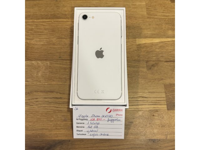 34. Apple iPhone SE 2020 - 128 GB - Fehér - Kártyafüggetlen