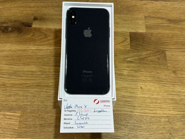 37. Apple iPhone X - 256 GB - Asztroszürke - Független