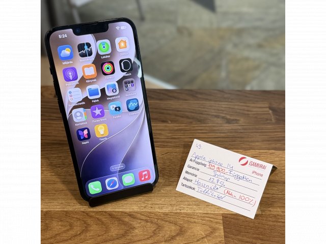 Apple iPhone 14 - 128 GB -Fekete - Akku 100%  - Only E-SIM (49.)