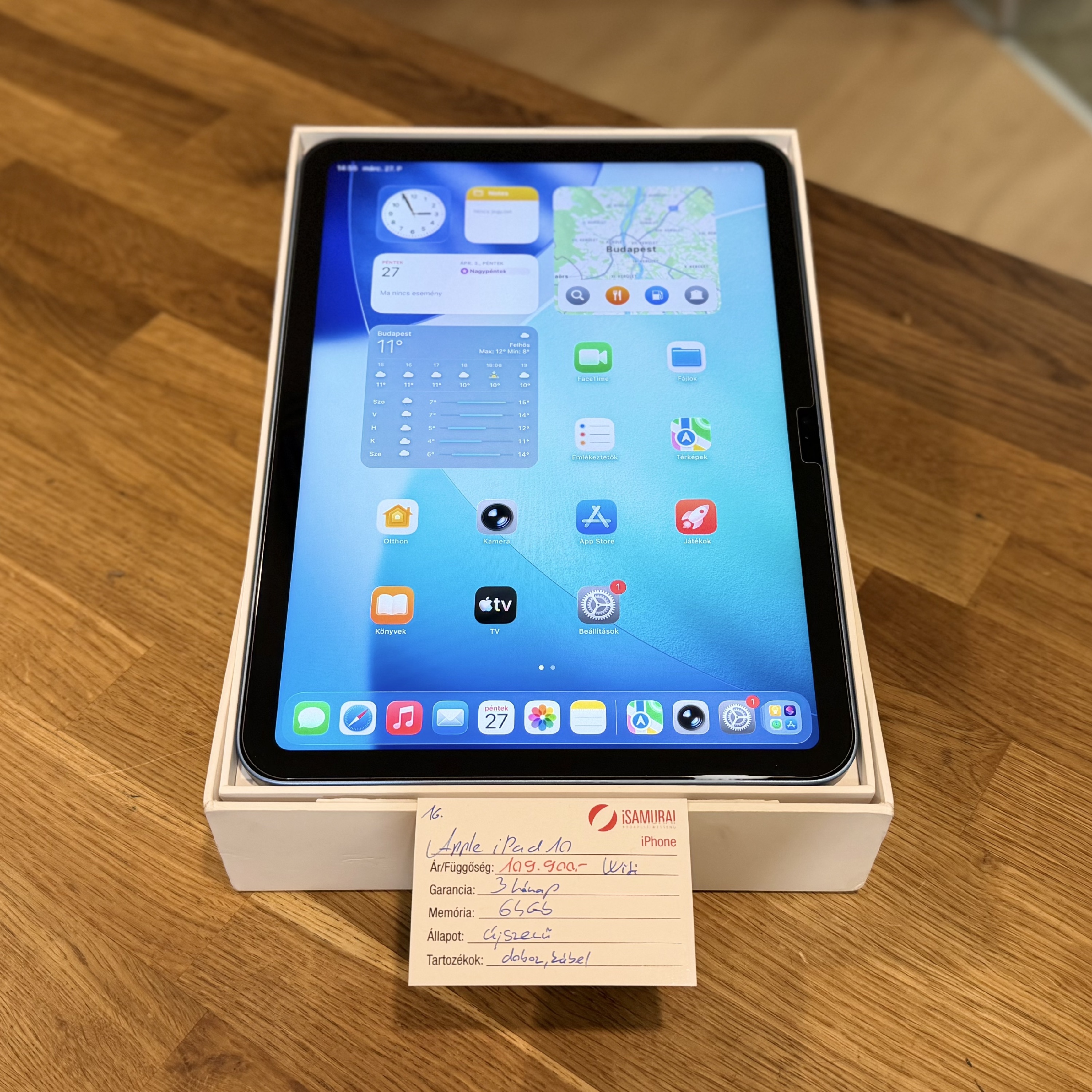 16. Apple iPad 10.gen - 10.9
