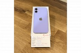 21. Apple iPhone 12 mini - 64 GB - Lila - 100% AKKU - Használt