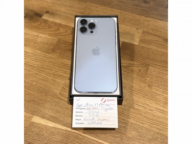 40. Apple iPhone 13 Pro Max - 256 GB - Sierra Blue - ÚJ AKKU