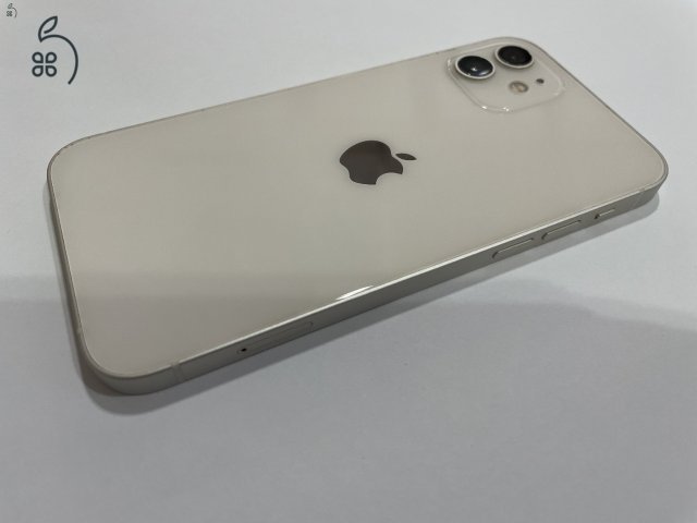 Megkímélt Apple iPhone 12 64GB Fehér színben, kártyafüggetlen, garanciával!