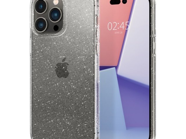 Spigen Liquid Crystal Glitter Apple iPhone 14 Pro Glitter Crystal Quartz tok, átlátszó