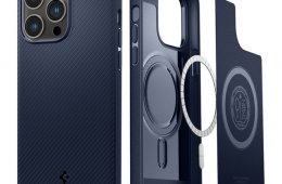 Spigen Mag Armor Apple iPhone 14 Pro Max Navy Blue MagSafe tok, kék