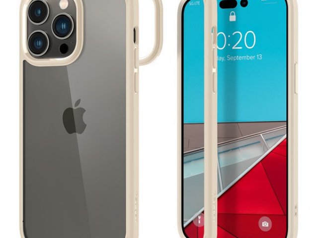 Spigen Crystal Hybrid Apple iPhone 14 Pro Sand Beige tok, bézs