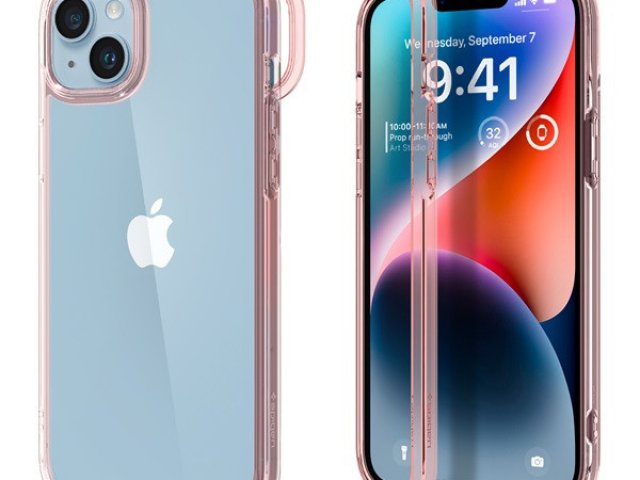 Spigen Ultra Hybrid Apple iPhone 14 Plus Rose Crystal tok, rózsaszín