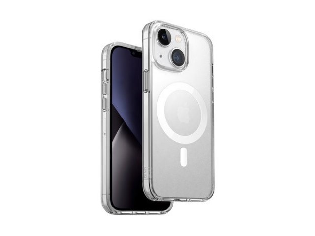 Uniq Hybrid Magclick Apple iPhone 14 Plus, Magsafe szilikon tok, átlátszó