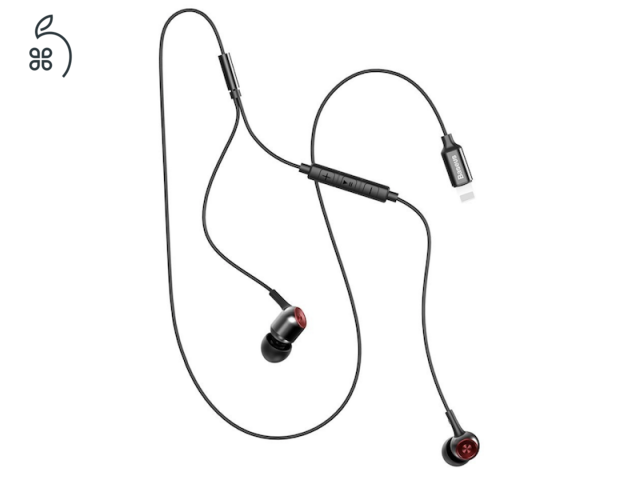 Baseus Encok vezetékes fülhallgató – fekete/piros