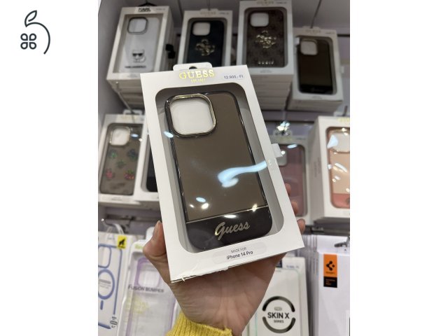 Guess tok áttetsző fekete iPhone 14 Pro / 14 Pro Max készülékekhez (iSzerelés.hu)