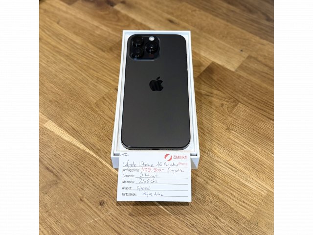 162. Apple iPhone 16 Pro Max - 256 GB - Fekete Titán - Független