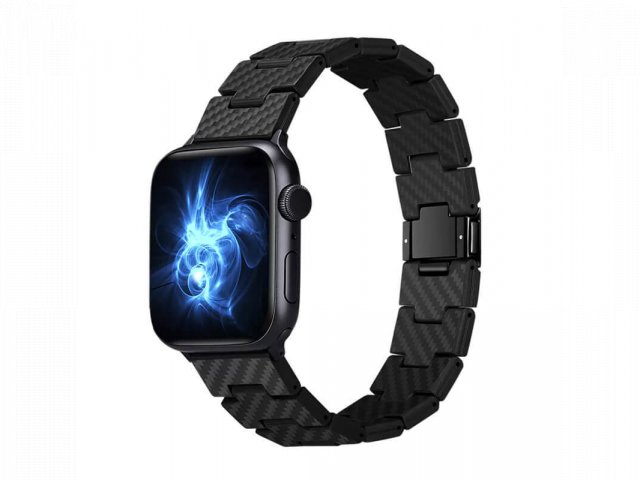 Pitaka Elite Apple Watch 38/40/41mm Carbon szíj – Fekete