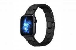 Pitaka Elite Apple Watch 38/40/41mm Carbon szíj – Fekete
