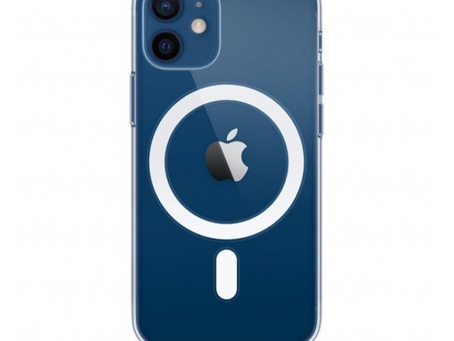 Apple iPhone 12 mini MagSafe-rögzítésű műanyag tok - Átlátszó