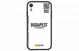 Cellphy - Apple iPhone XR Budapest feliratos tok - Fehér