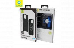 Blueo Armor Apple iPhone 13 Pro Aramid Fiber MagSafe Hátlapi tok - Fekete