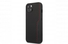 AMG Carbon Red Stitching hátlaptok Apple iPhone 13 mini - Fekete