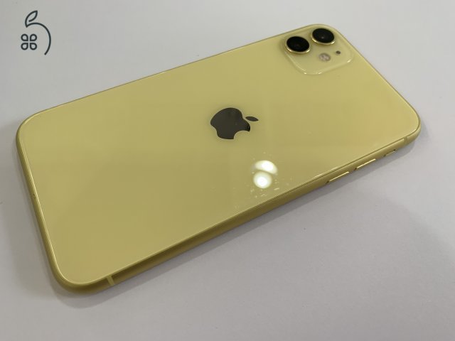 Apple iPhone 11 64GB Kártyafüggetlen, sárga színben, 99% akkumulátor állapottal, 12 hónap garanciával