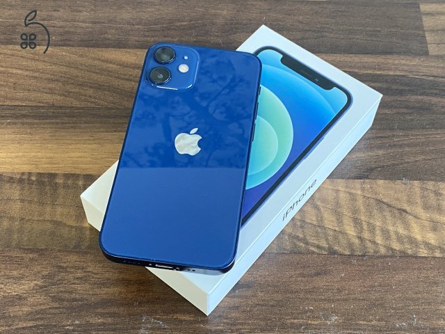Eladó használt iPhone 12 Mini Pacific Blue 64GB-os 12 HÓ GARANCIA készülék / Kód: 605 /