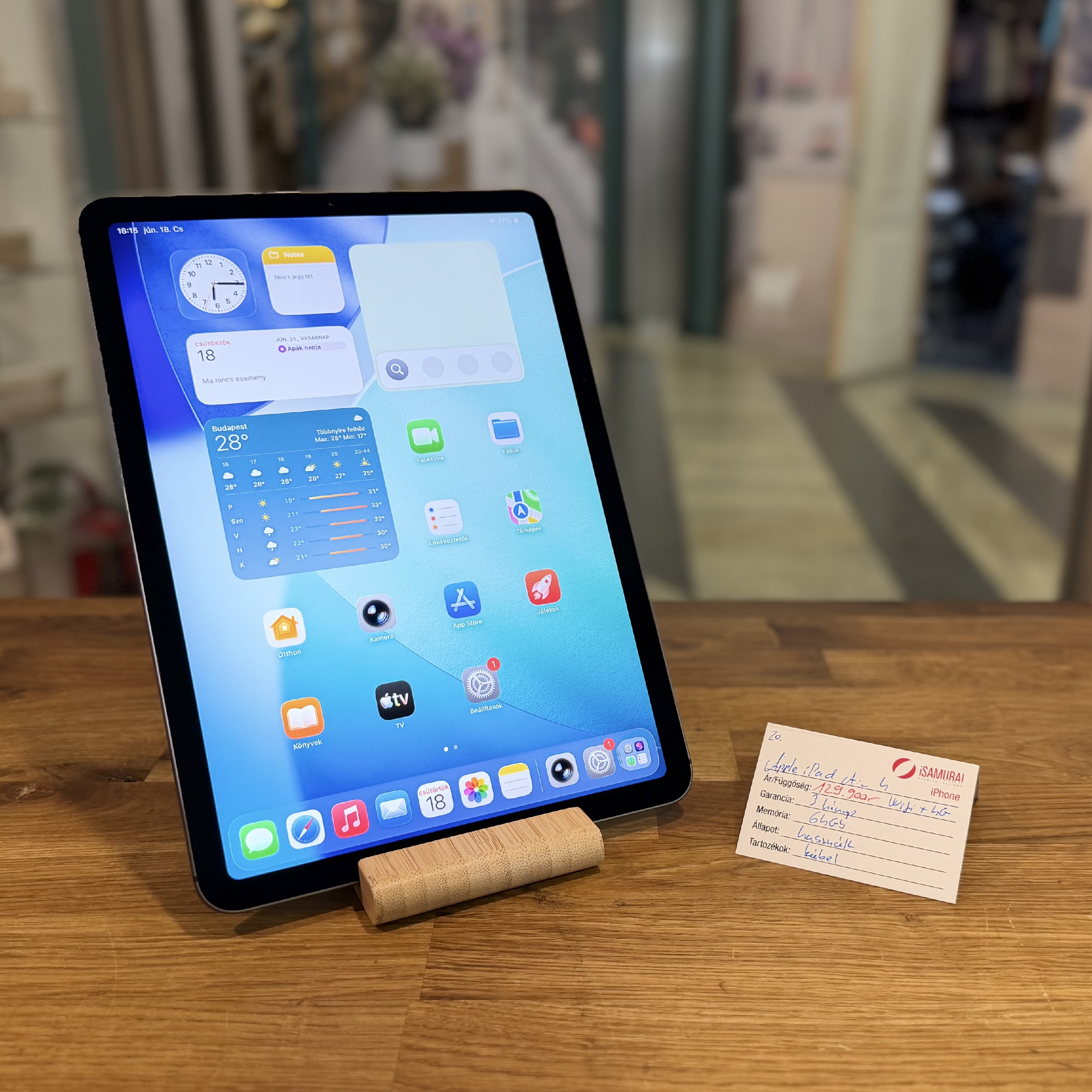 Apple iPad Air 4 - 64GB - WiFi+Cellular - Space Gray (20.)