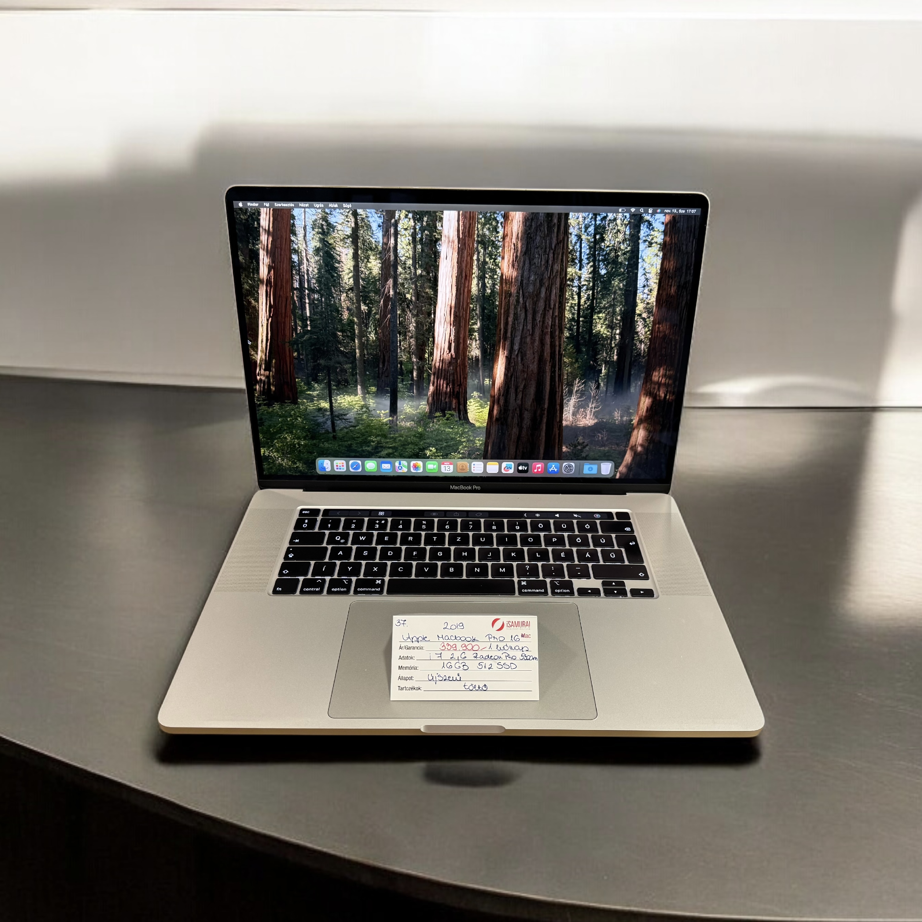 37. Apple MacBook Pro 16″ - 2019 - i7 - 16 GB RAM - 512 SSD