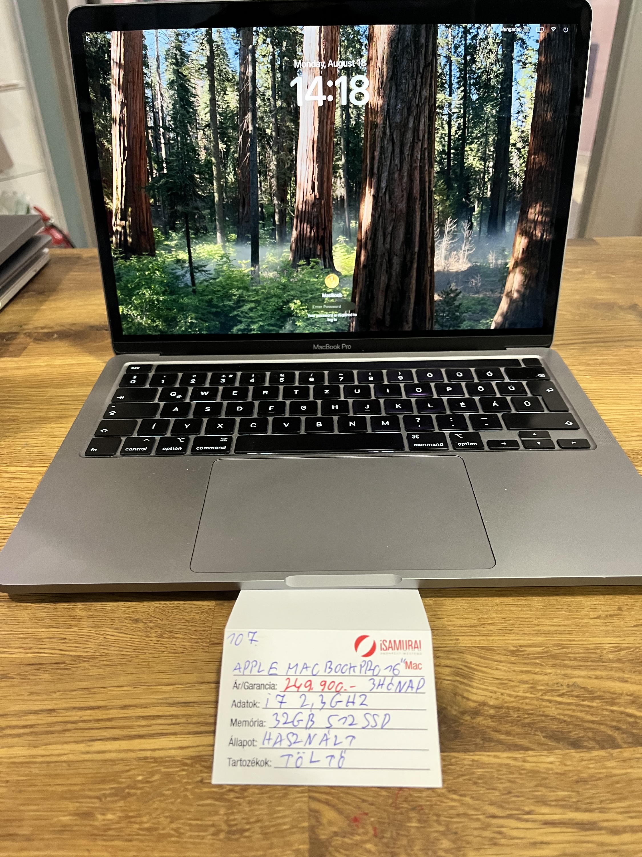 107. Apple MacBook Pro 16″ - 2020 - i7 - 32 GB RAM - 512 SSD