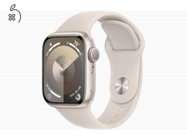 Apple Watch Series 9 Alu 41 GPS Starlight - bontatlan - 1 év Apple garancia