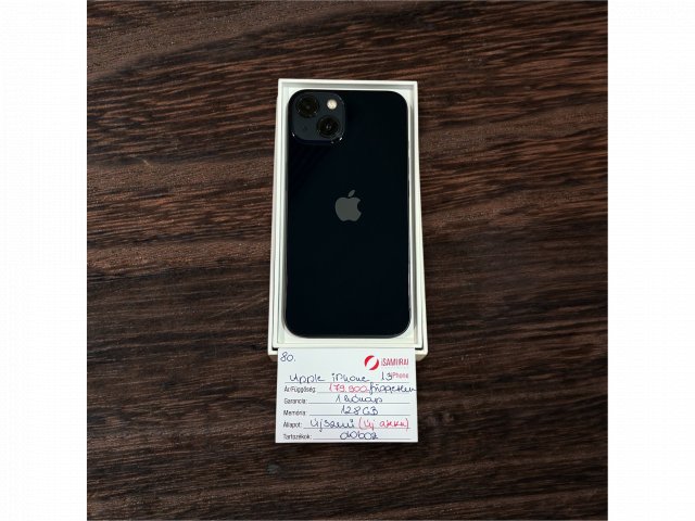 80. Apple iPhone 13 - 128 GB - Fekete - Független - Új akku