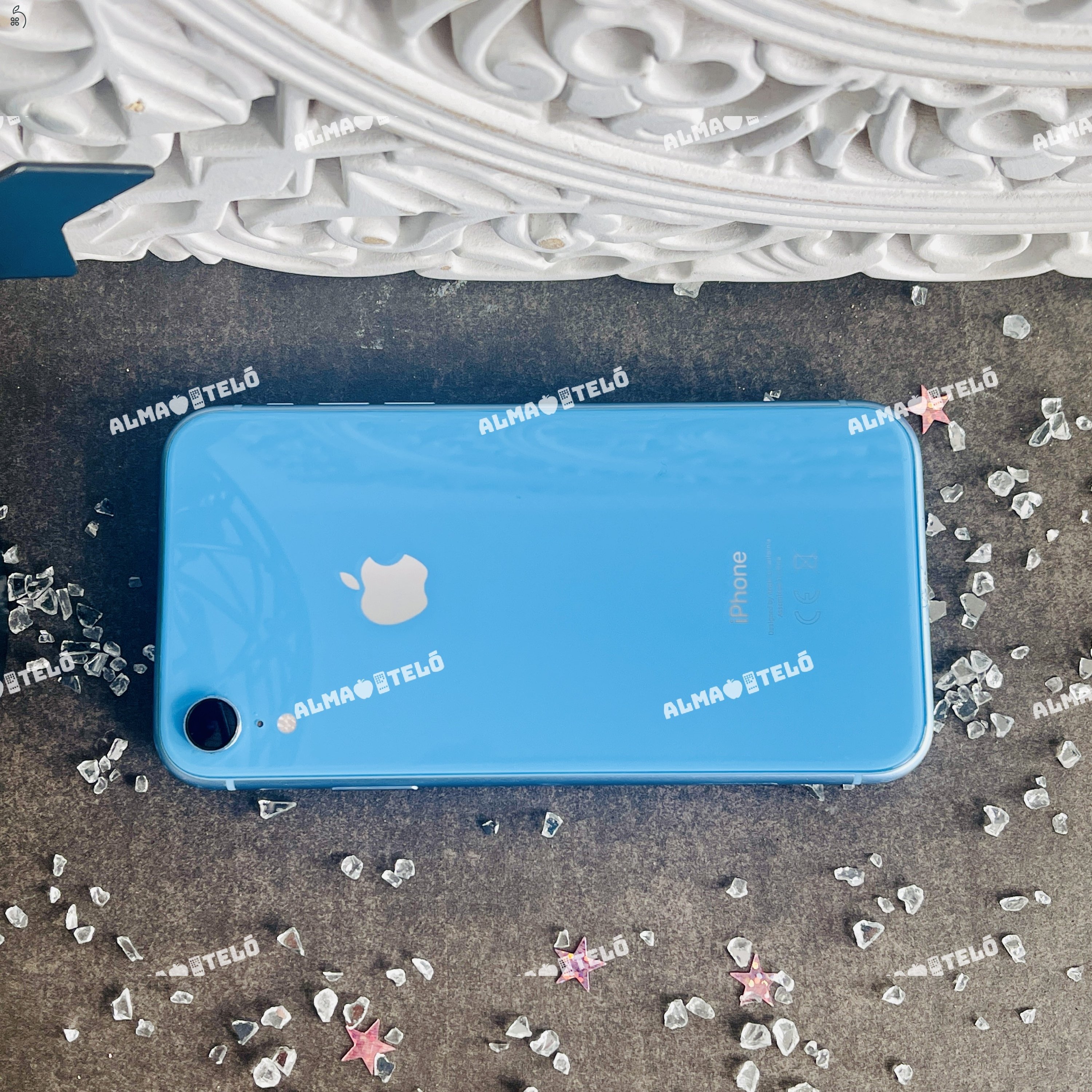 iPhone XR Blue 64GB kártyafüggetlen 100%aksi szép állapotú- 12 HÓ GARANCIA, számla-S1386