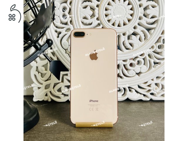 iPhone 8 Plus Gold 64GB kártyafüggetlen 100% aksi szép állapotú- 12 HÓ GARANCIA, számla-R7435