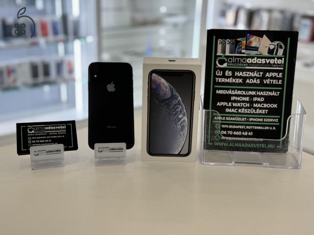 iPhone XR 64GB Fekete Független/1 hónap gar./Akku 81%/p3159/
