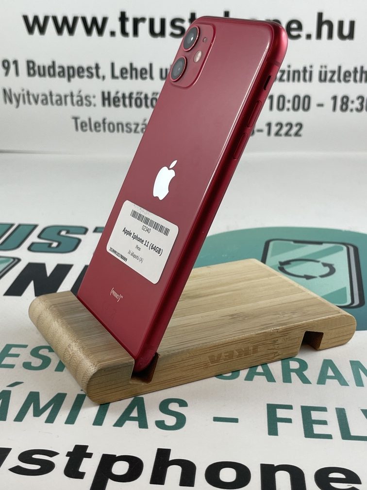 !! 1 ÉV GARANCIA !! Apple Iphone 11 Piros 64GB – K2340- 100% AKKU