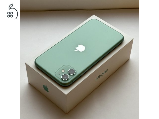 HIBÁTLAN iPhone 11 64GB Green - 1 ÉV GARANCIA, Kártyafüggetlen, 85% Akkumulátor 