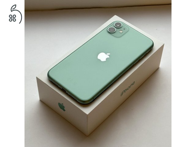 HIBÁTLAN iPhone 11 64GB Green - 1 ÉV GARANCIA, Kártyafüggetlen, 85% Akkumulátor 