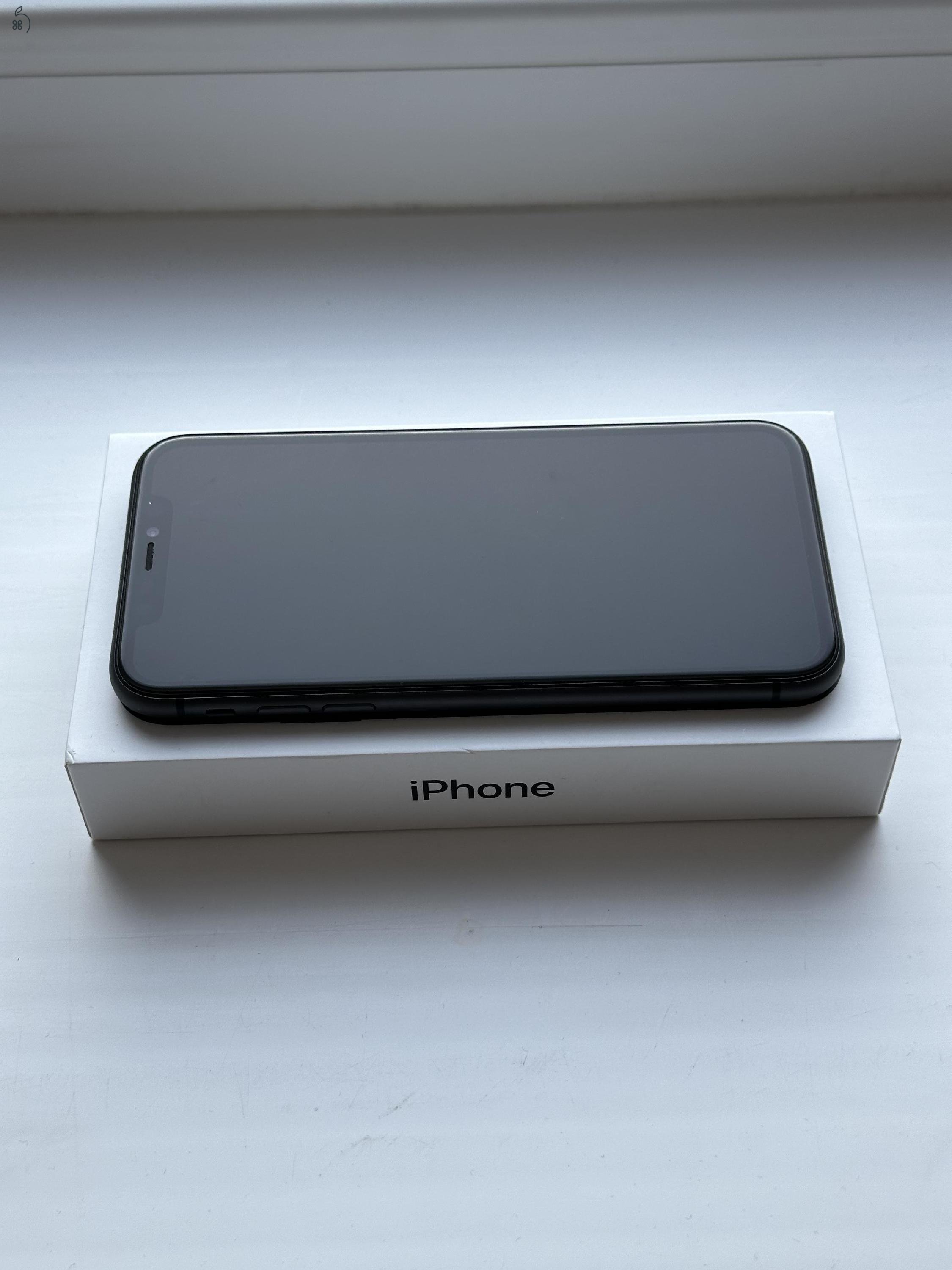 GYÖNYÖRŰ iPhone 11 128GB Black - 1 ÉV GARANCIA, Kártyafüggetlen, 88% Akkumulátor